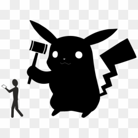 Transparent Pikachu Silhouette, HD Png Download - pokemon go png
