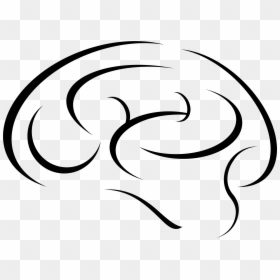 Clipart Side View Of Brain, HD Png Download - abstract lines white png