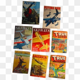 Classic Comics, HD Png Download - flying books png