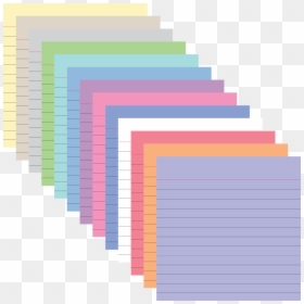 Lined Sticky Note Png, Transparent Png - colorful post it notes png