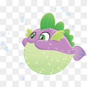 My Little Pony The Movie Puffer Fish Spike, HD Png Download - puffer fish png