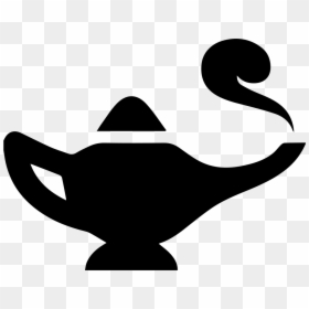 Genie Lamp Vector Icon, HD Png Download - aladdin genie png