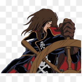 Space Pirate Captain Harlock Cartoon, HD Png Download - polnareff png