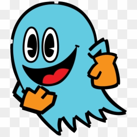 Cartoon Pac Man Ghost, HD Png Download - pacman blue ghost png