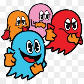 Cartoon, HD Png Download - pacman blue ghost png