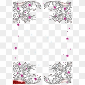 Pink And Silver Swirls, HD Png Download - pink flourish png