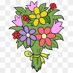 Drawing Bunch Of Flowers, HD Png Download - rosebush png