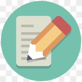 Paper And Pencil Circle Icon, HD Png Download - essay png