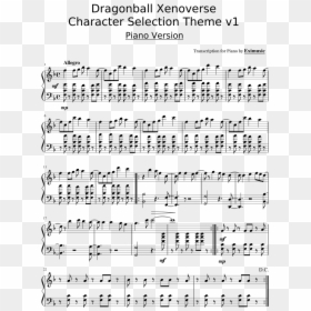 Xenoverse Character Select Theme Piano Sheet Music, HD Png Download - dragon ball xenoverse png