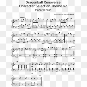 Never Coming Back Violet Evergarden Piano Sheet, HD Png Download - dragon ball xenoverse png