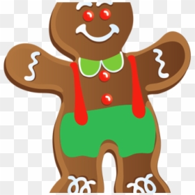 Gingerbread Man Clipart, HD Png Download - cookie vector png