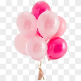 Pink Ombre Balloons, HD Png Download - party balloon png