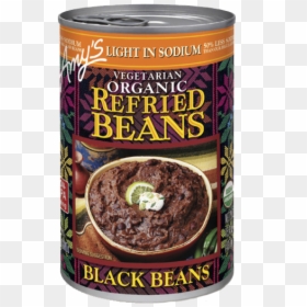 Amy's Low Sodium Refried Black Beans, HD Png Download - black bean png