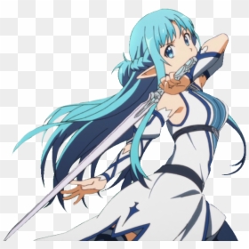 Sword Art Online Asuna Alo, HD Png Download - blue hair png