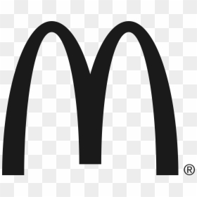 Mcdonalds Logo Black And White, HD Png Download - mcdonalds m png