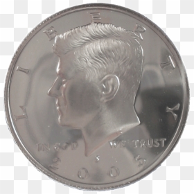 Real Size Silver Dollar, HD Png Download - half dollar png