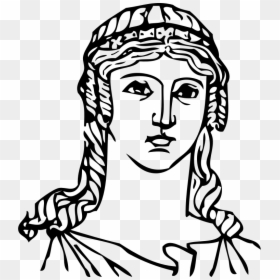 Old Greek Black Clipart, HD Png Download - woman outline png