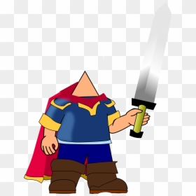 Cartoon Person With A Sword, HD Png Download - celtic sword png