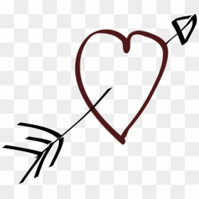 Heart With Arrow Clipart, HD Png Download - heart and arrow png