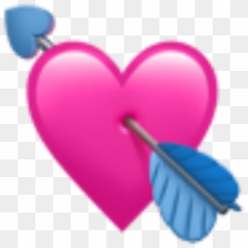 Heart With Arrow Emoji, HD Png Download - heart and arrow png