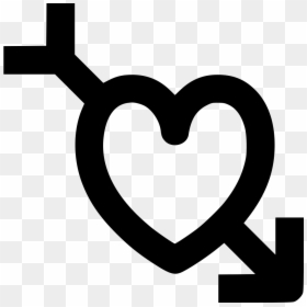 Web Hand Png Icon, Transparent Png - heart and arrow png