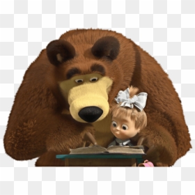 Masha And Bear Reading Book, HD Png Download - masha png