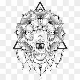 Tattoo Design Mandala And Skull, HD Png Download - star wolf png