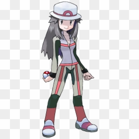 Pokemon Trainer Red And Leaf, HD Png Download - waluigi mustache png