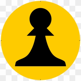 Black Pawn Chess Piece Symbol, HD Png Download - chess pieces clip art png