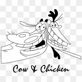 Cow And Chicken Artwork, HD Png Download - white chicken png