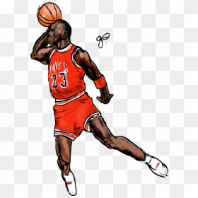Michael Jordan Dunk Drawing, HD Png Download - jordan face png