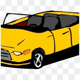 Taxi Cab Clipart Sasakyan - Convertible Clipart, HD Png Download - yellow taxi png