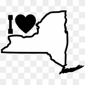 New York State Outline Png, Transparent Png - new york map png