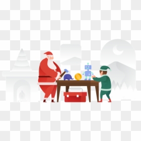 Clip Art, HD Png Download - santa sitting png