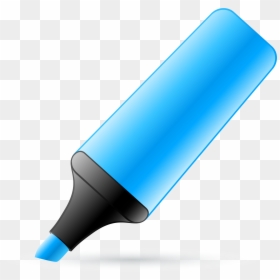 Blue Highlighter Clipart Transparent Background, HD Png Download - crayola markers png