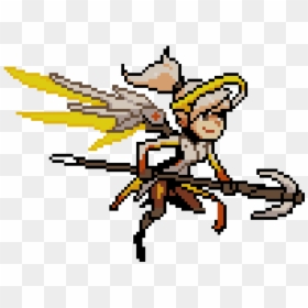 Overwatch Pixel Art Mercy, HD Png Download - first person shooter png