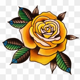 Old School Flower Tattoo, HD Png Download - sparrow tattoo png
