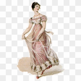 Empire Dress 19th Century, HD Png Download - victorian woman png