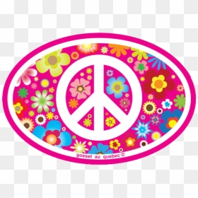 Peace Sign Hippie Flower Png, Transparent Png - hippie flowers png