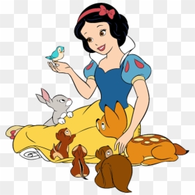 Disney Snow White With Animals, HD Png Download - snow white mirror png