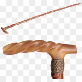 19th Century Walking Cane With Carved Antler Horn - Gun, HD Png Download - walking cane png