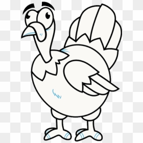 Turkey Drawing Easy Step By Step, HD Png Download - bird drawing png