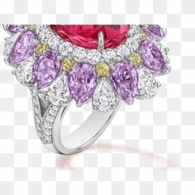 Harry Winston Red Spinel Rings, HD Png Download - red diamonds png