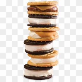 Freddy's Cookie Custard Sandwich, HD Png Download - stack of cookies png