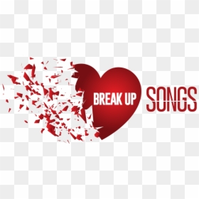 Broken Black And White Heart, HD Png Download - breakup png