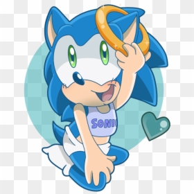 Sonic The Hedgehog As A Baby, HD Png Download - anime rose png