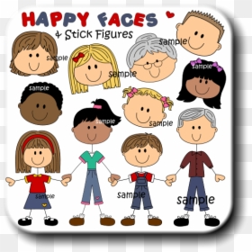 Happy Faces Stick Figures, HD Png Download - country clipart png