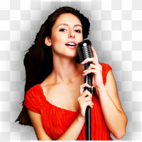 Free Clip Art Female Singer, HD Png Download - girl singing png