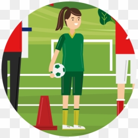Illustration, HD Png Download - soccer girl png
