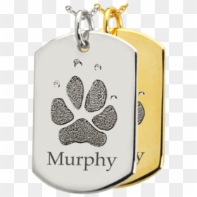 Gold Paw Print Dog Tag, HD Png Download - blank dog tags png